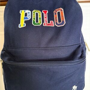 Polo by Ralph Lauren Dark Blue Backpack with Multicolor Logo